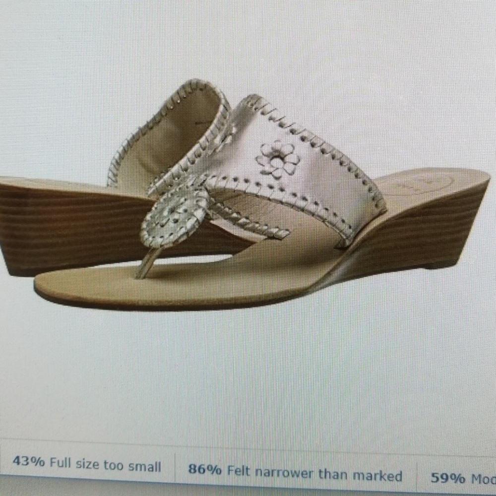 Jack Rogers mid wedge in platinum